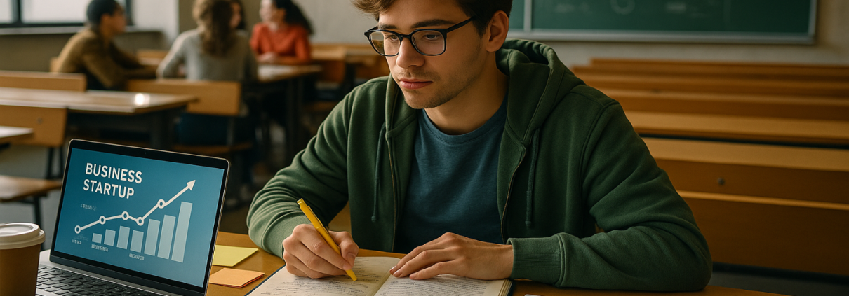 Studente che ha fondato una startup mentre studia