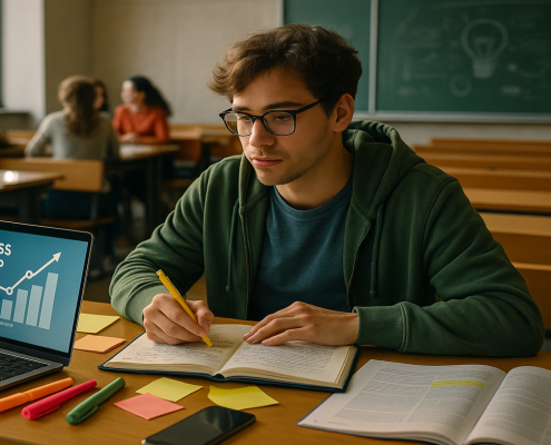 Studente che ha fondato una startup mentre studia